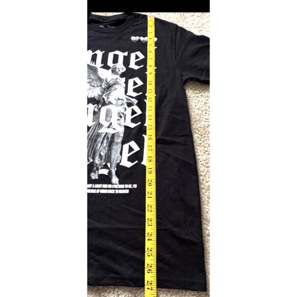 Tree Hugger Nation Angel Statue Print Black Tee T Shirt Men’s Size Small - Picture 5 of 5